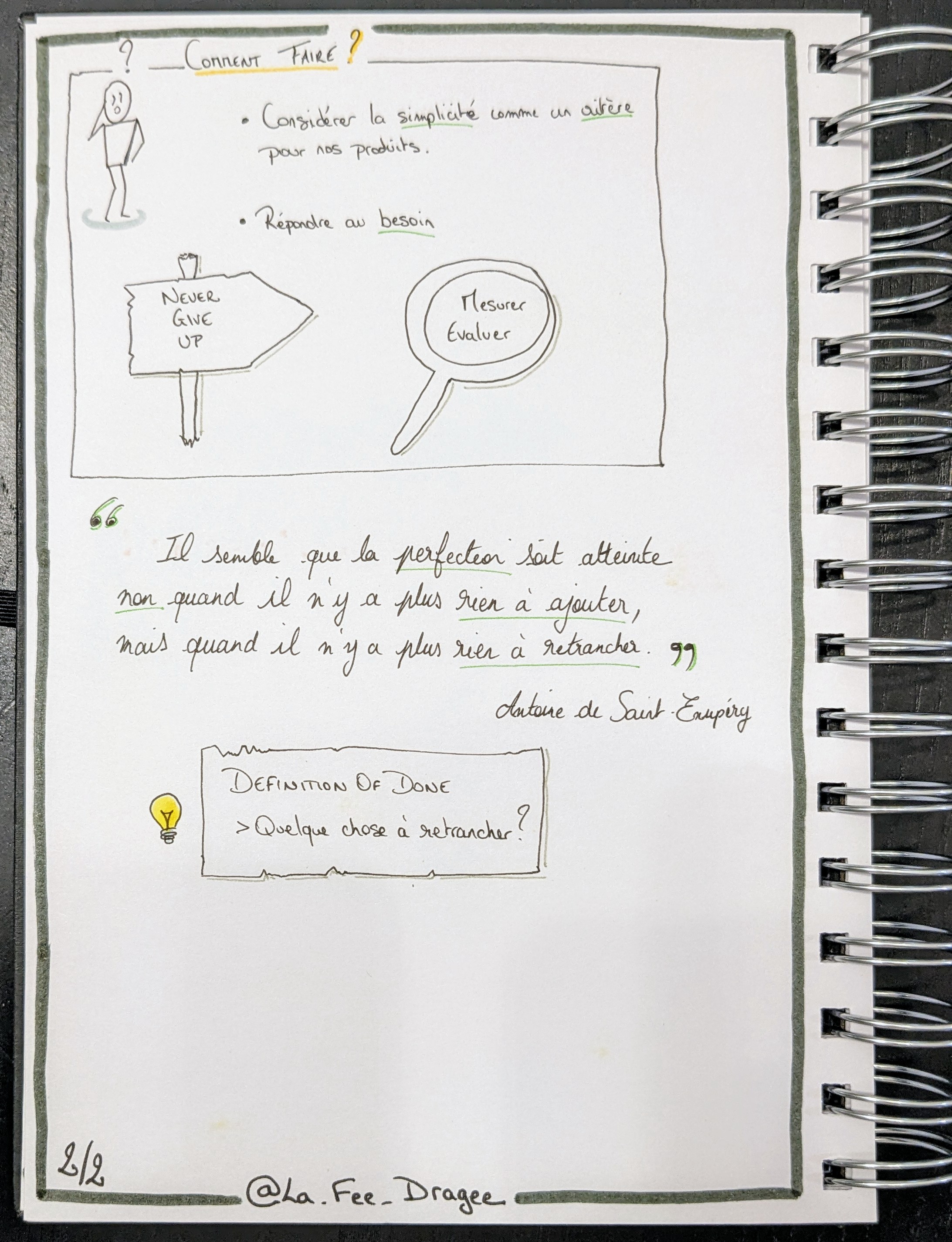 Sketchnote Simplicité 2 sur 2