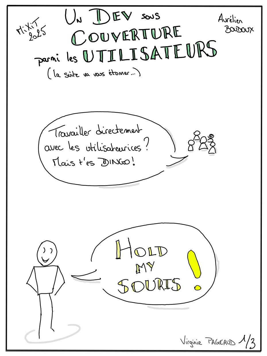 Un développeur sous couverture, sketchnote 1 sur 3