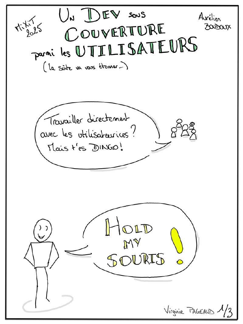 Un développeur sous couverture, sketchnote 1 sur 3